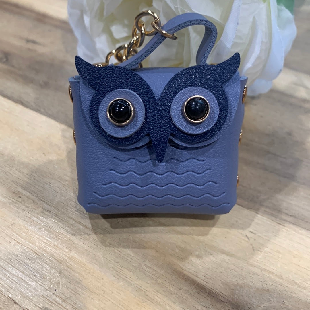 CUTE LEATHER OWL BAG KEYRINGS