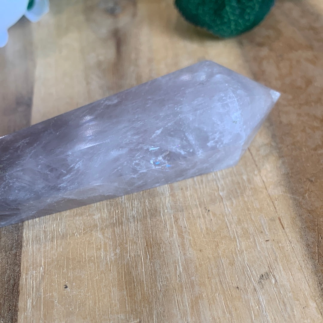 SMOKEY QUARTZ WAND WITH HOLDER