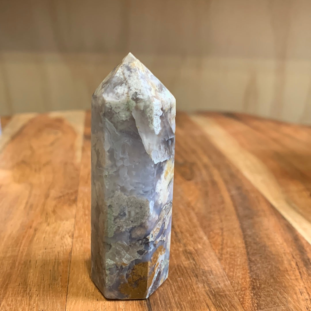 BLUE FLOWER AGATE POINTS