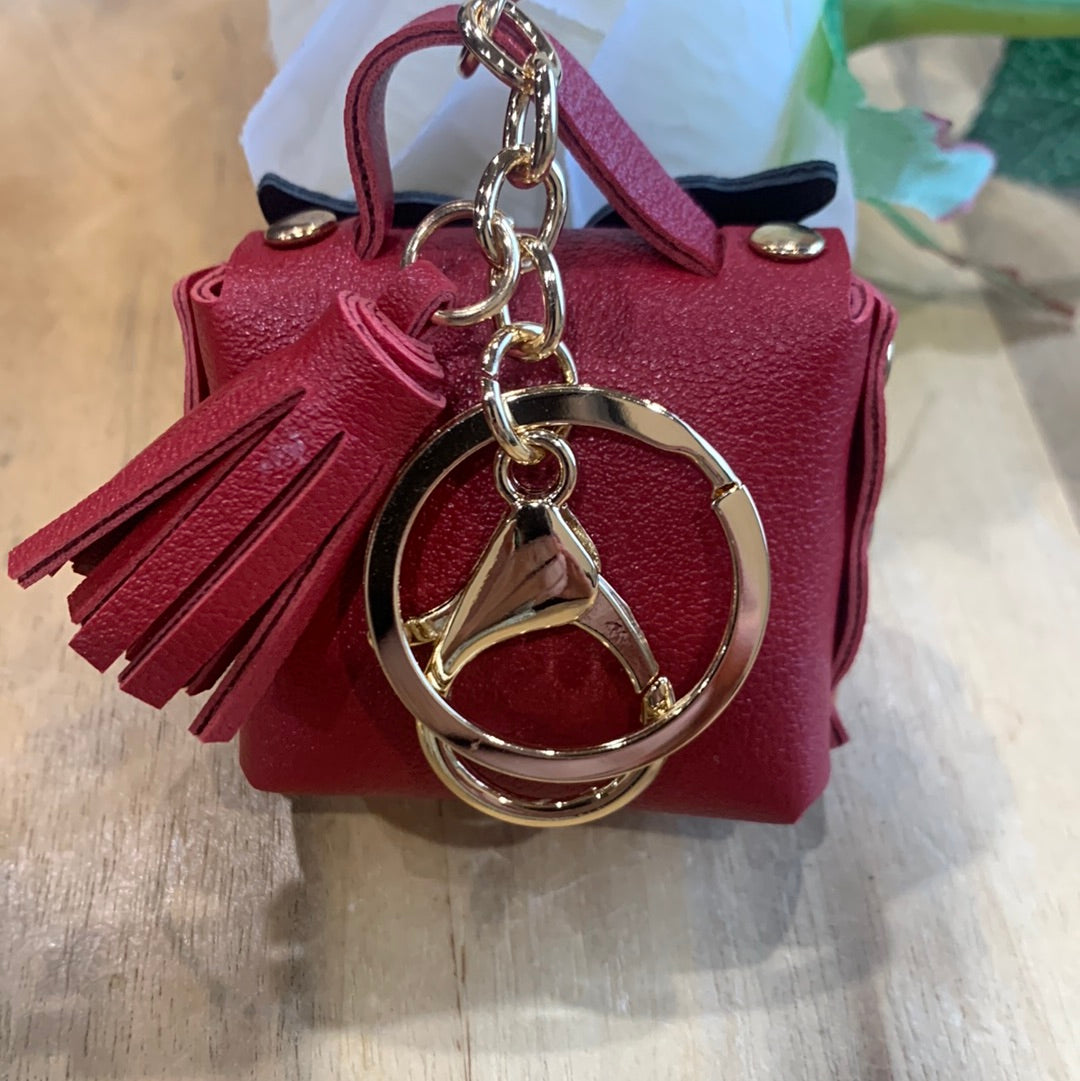 CUTE LEATHER OWL BAG KEYRINGS