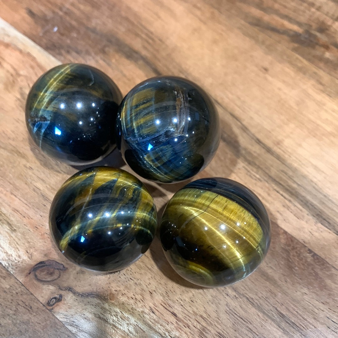 BLUE TIGERS EYE SPHERES (SMALL/MEDIUM)