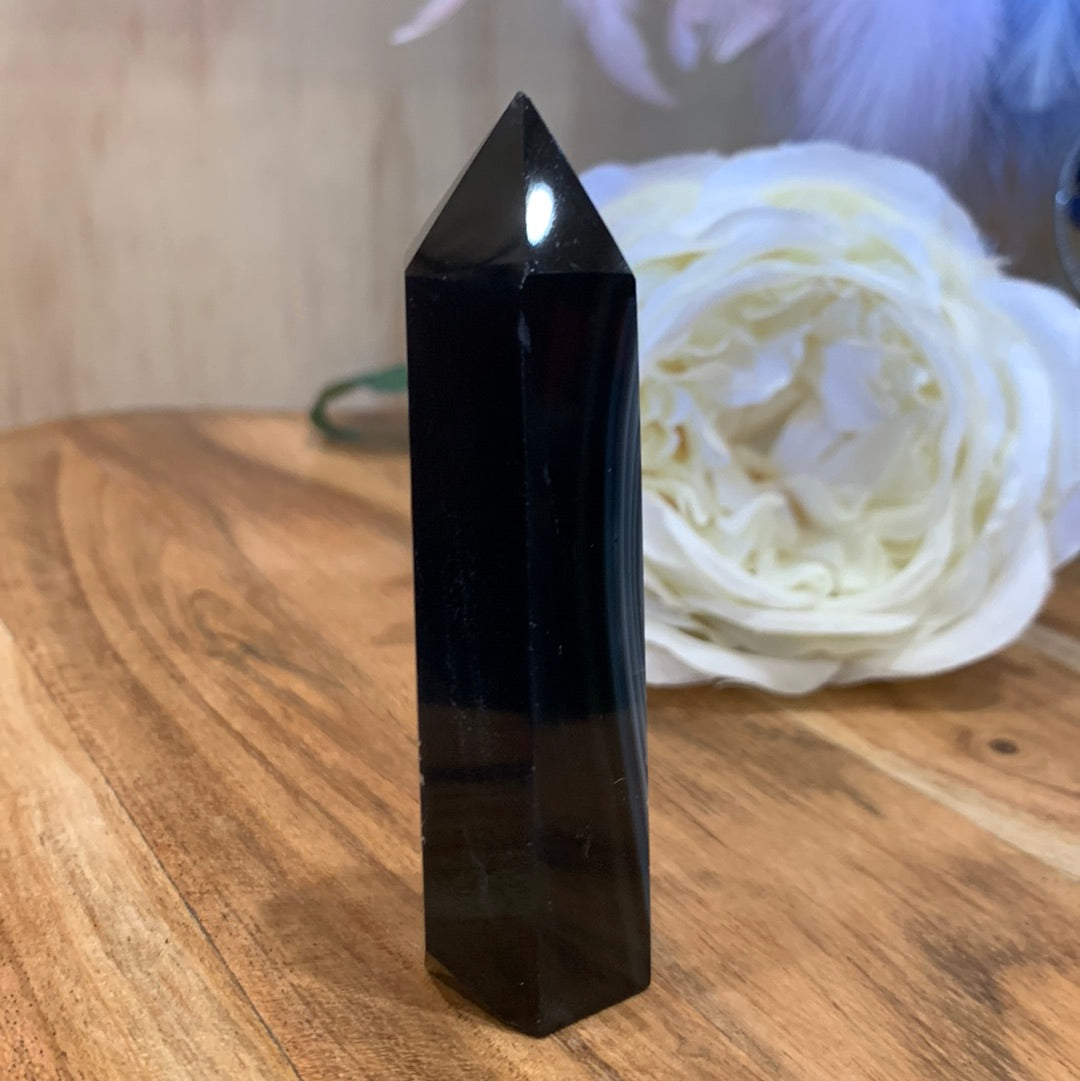BLACK AGATE POINTS