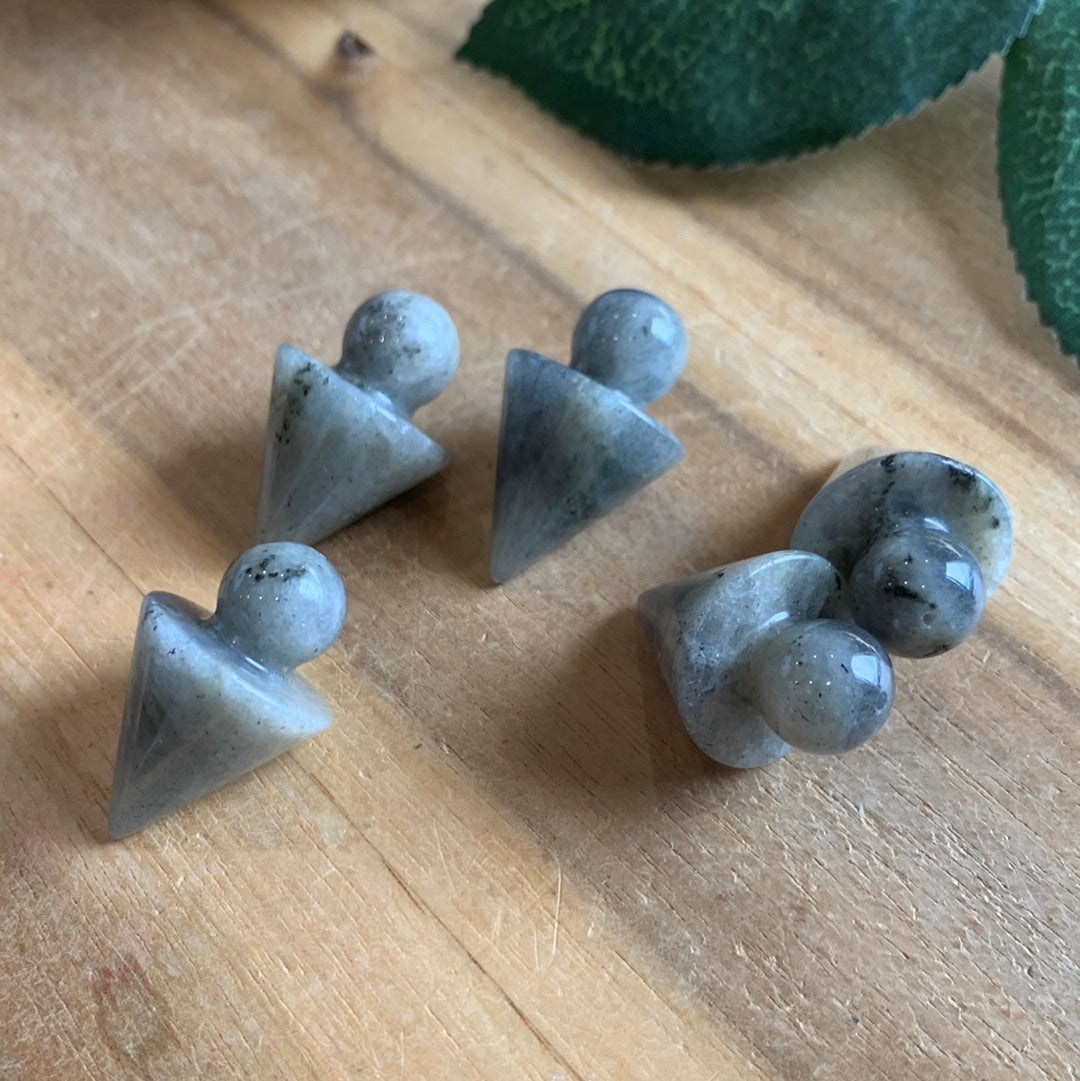 CRYSTAL SPIN TOPS (LABRADORITE & AMETHYST)