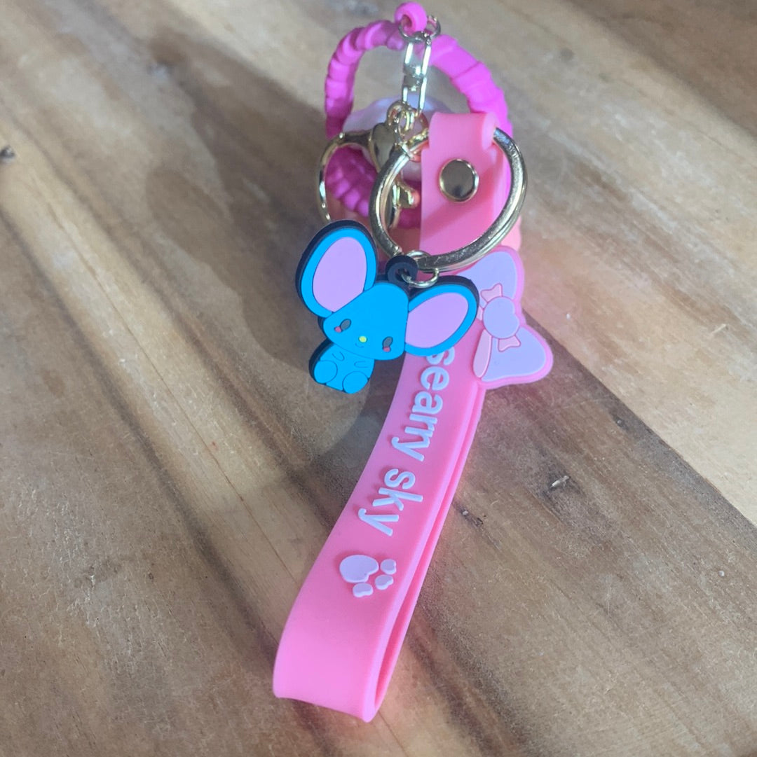 POPULAR CHARACTER KEYRINGS WITH WRISTLET ATTACHED