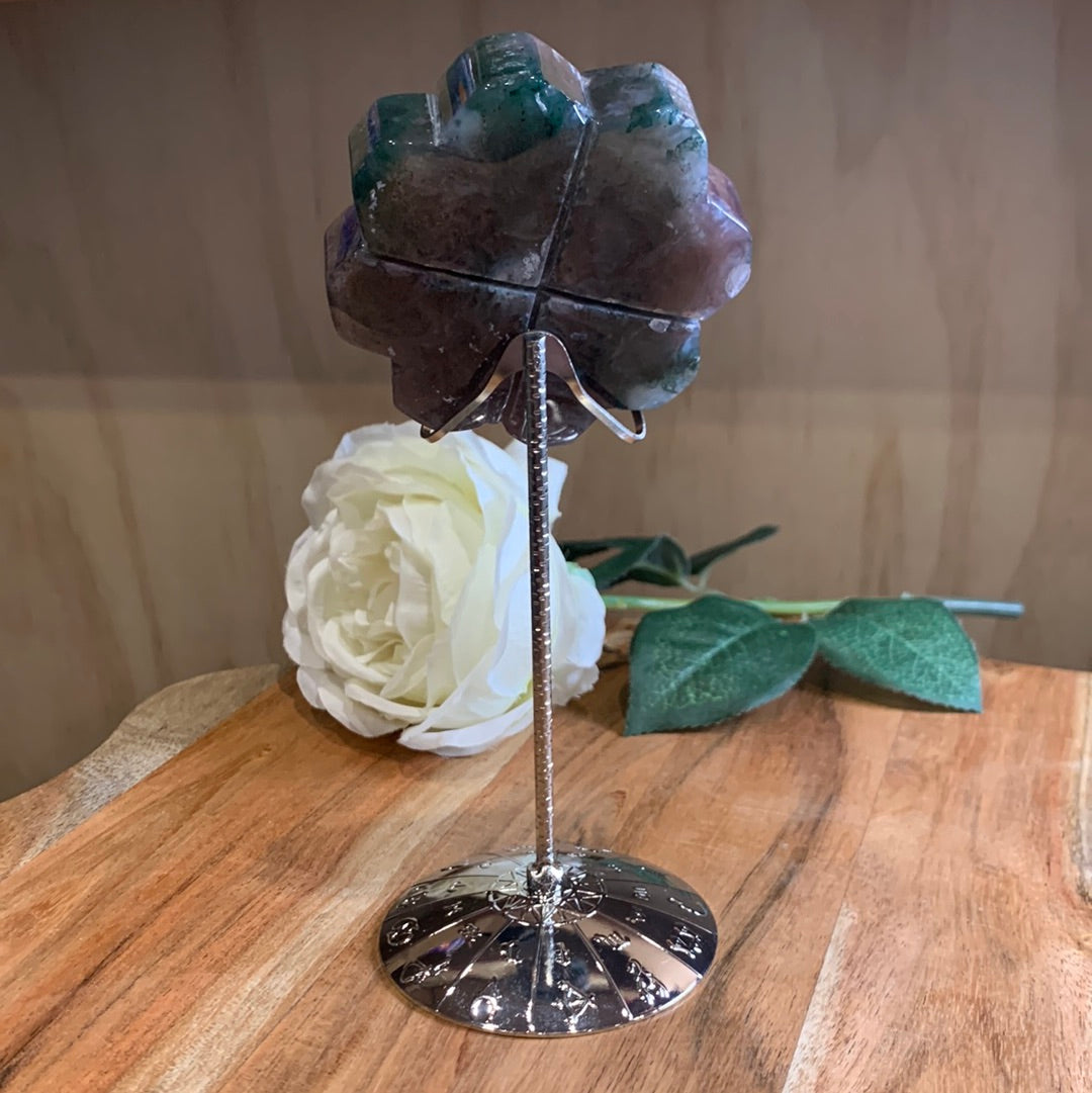 OCEAN JASPER FLOWER ON ASTROLOGY STAND
