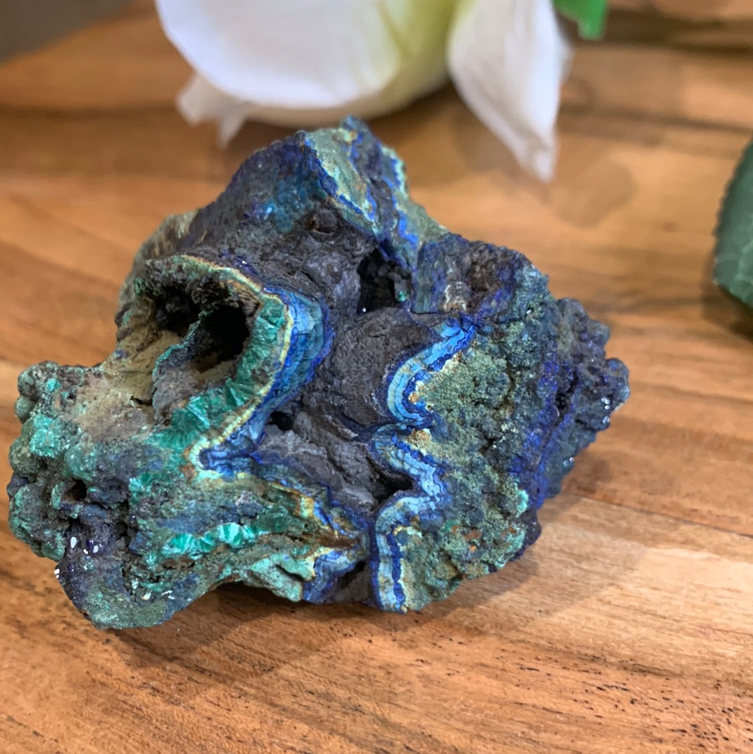 AZURITE AND MALACHITE CLUSTER