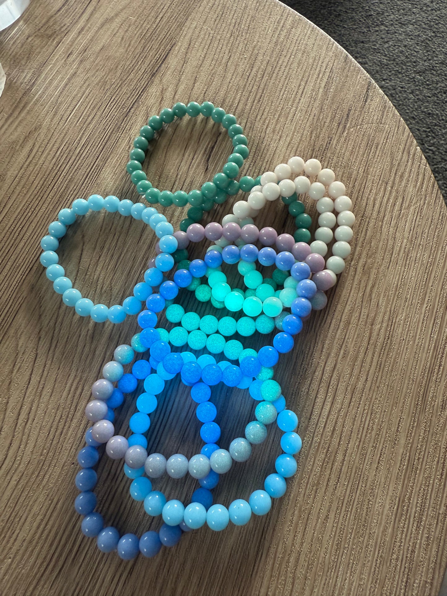 GLOW IN THE DARK 8mm BRACELETS