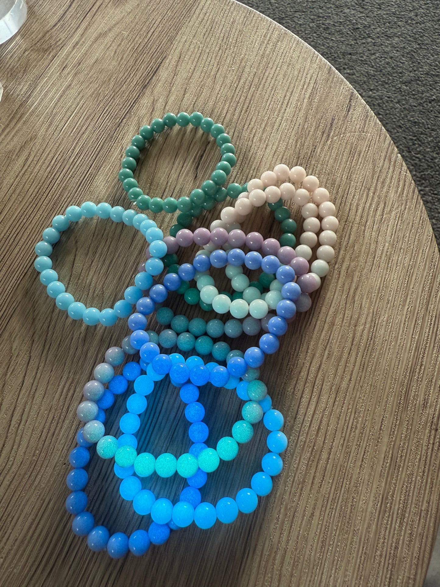 GLOW IN THE DARK 8mm BRACELETS