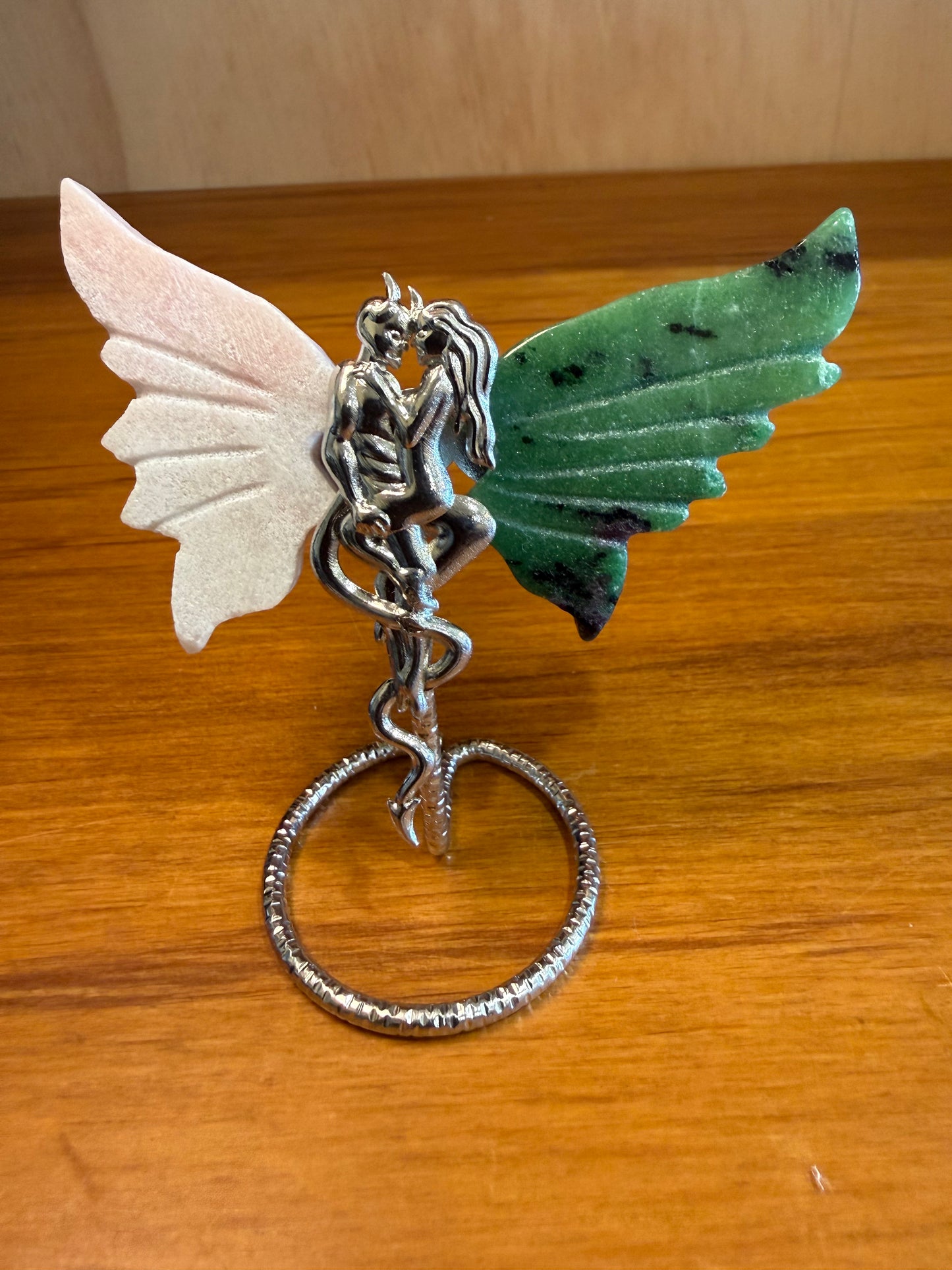 PINK OPAL RUBY ZIOSITE WINGS