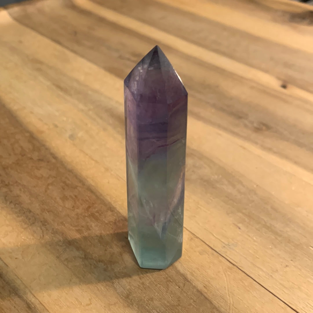 RAINBOW FLUORITE TOWER/POINTS