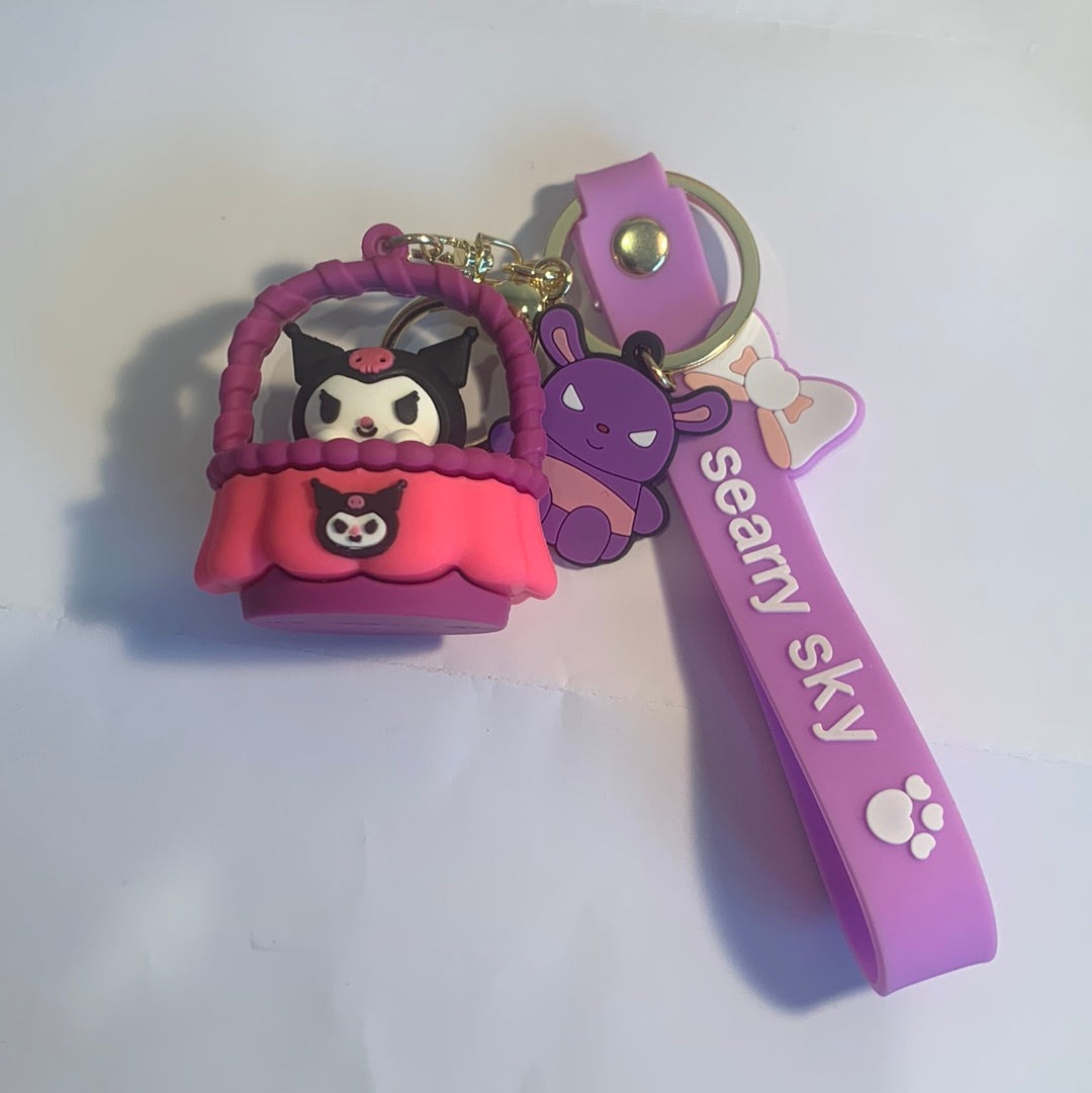 POPULAR CHARACTER KEYRINGS WITH WRISTLET ATTACHED