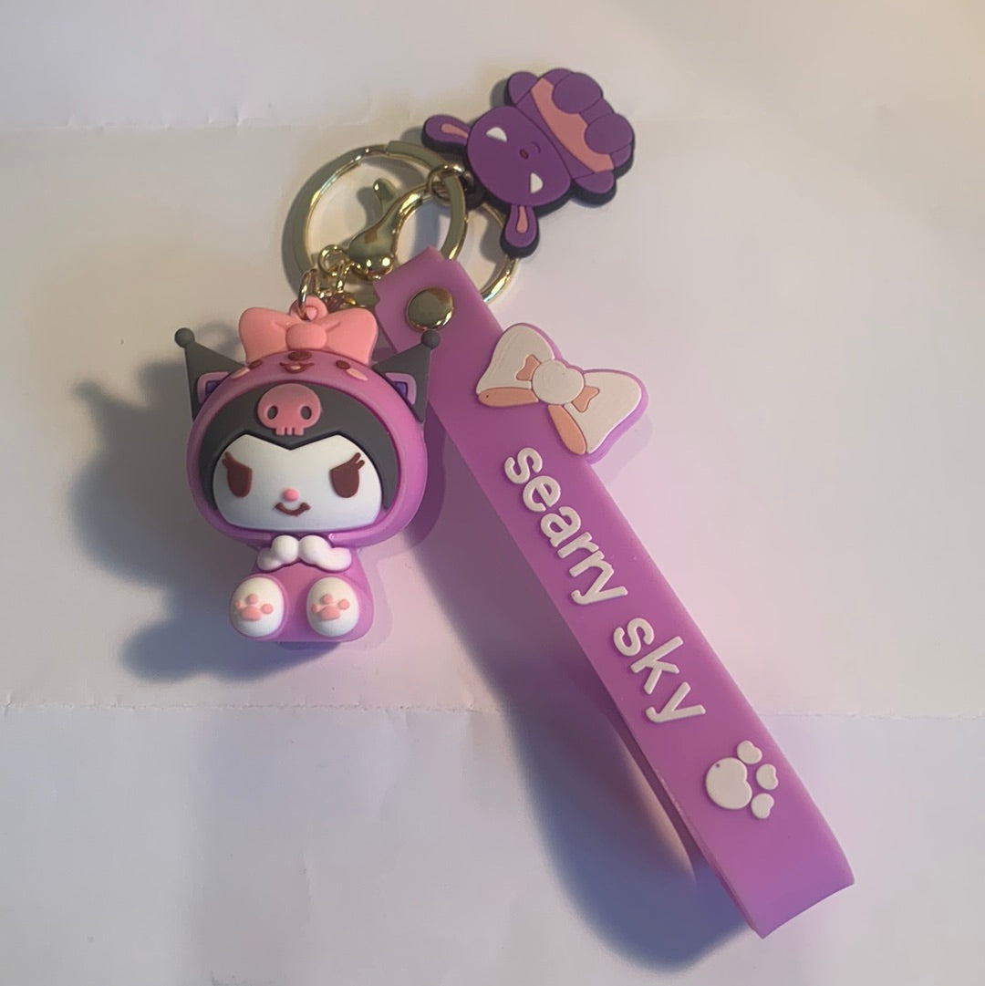 POPULAR CHARACTER KEYRINGS WITH WRISTLET ATTACHED
