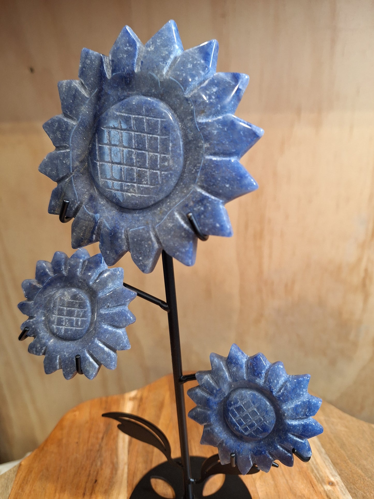 BLUE AVENTURINE SUNFLOWER