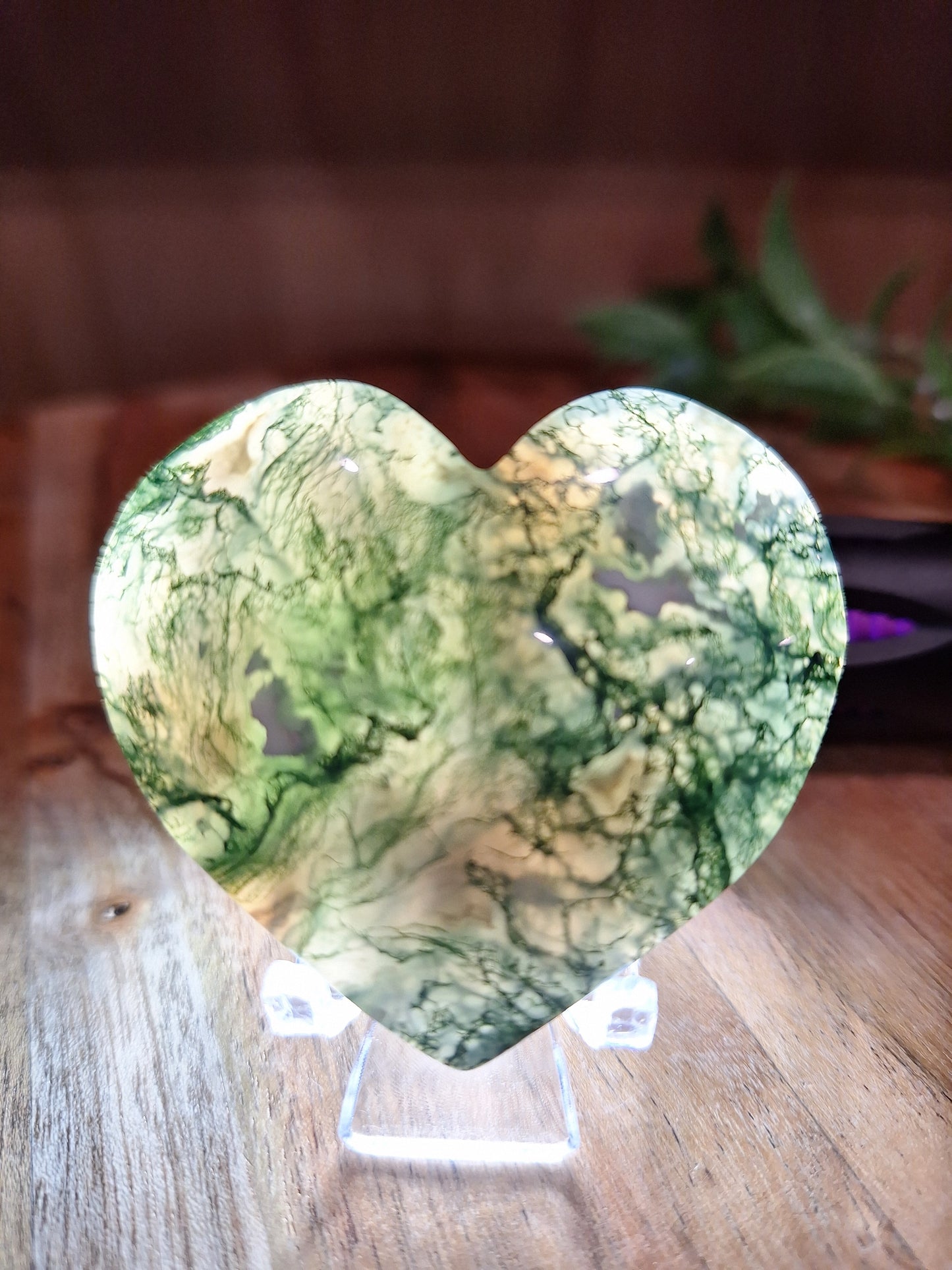 MOSS AGATE HEARTS