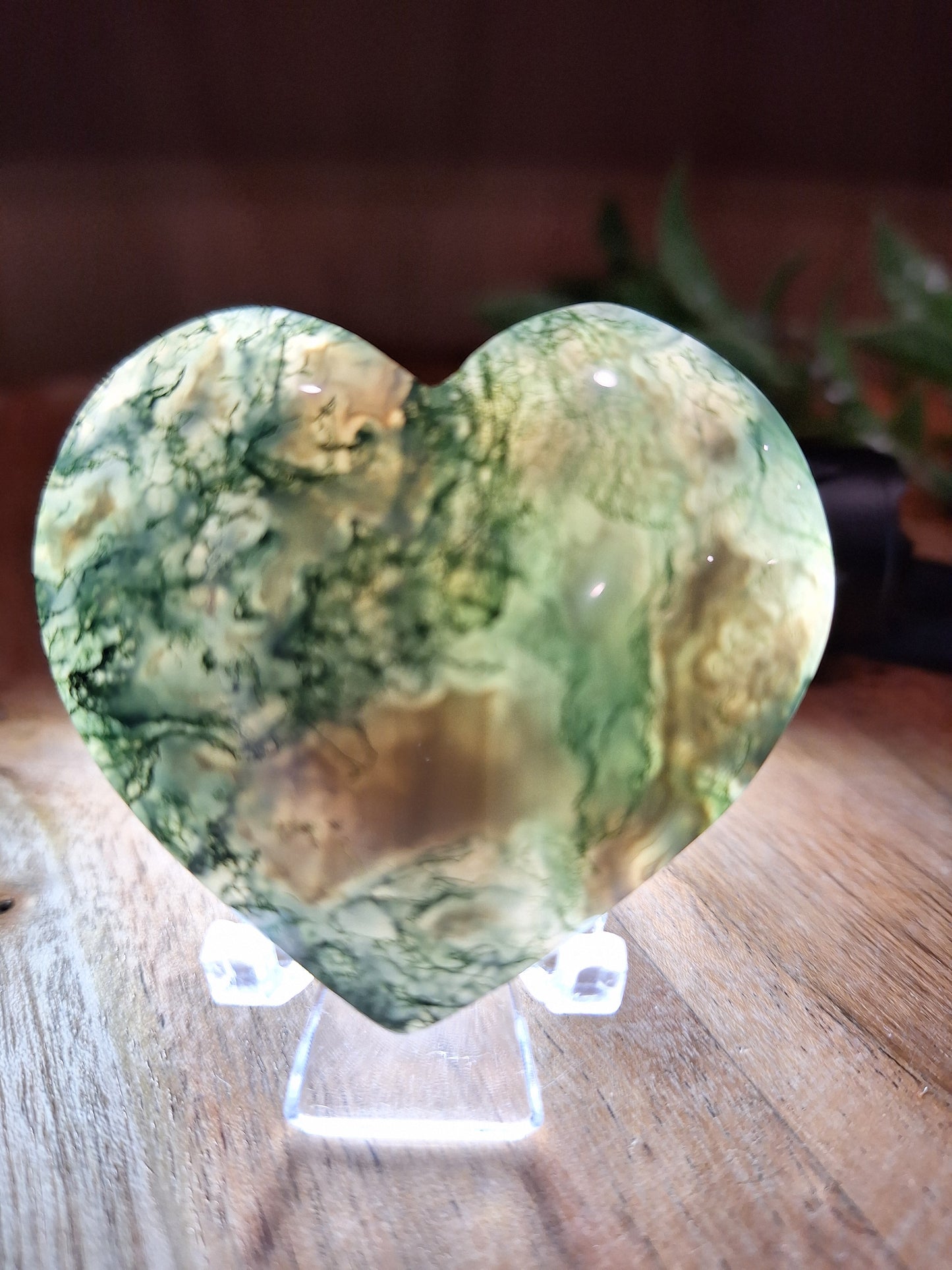 MOSS AGATE HEARTS