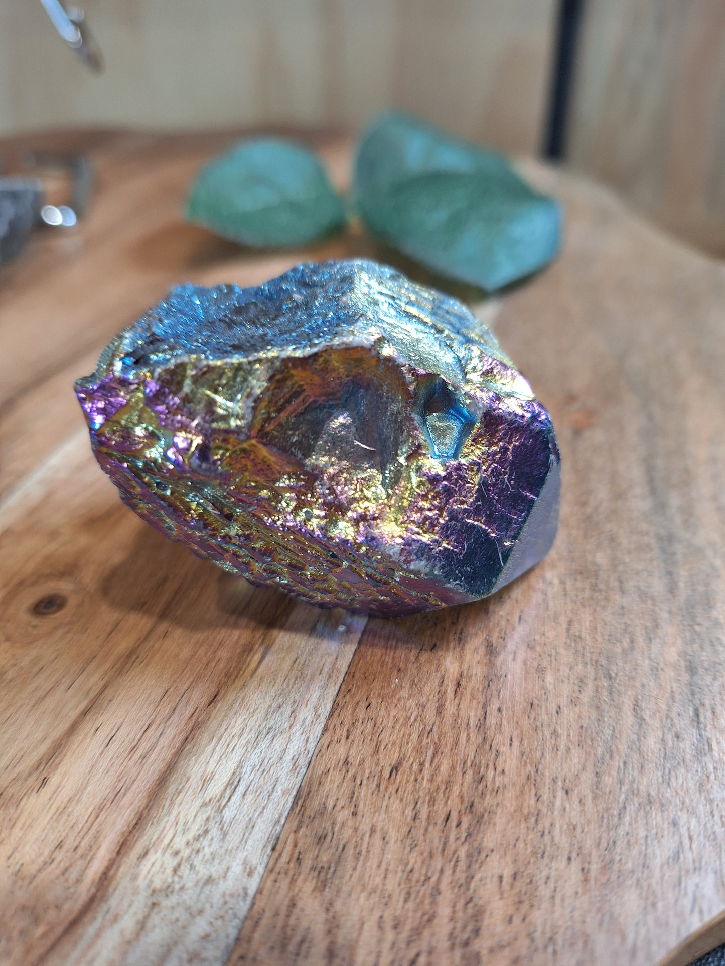 RAINBOW AURA QUARTZ & OBSIDIAN CLUSTERS