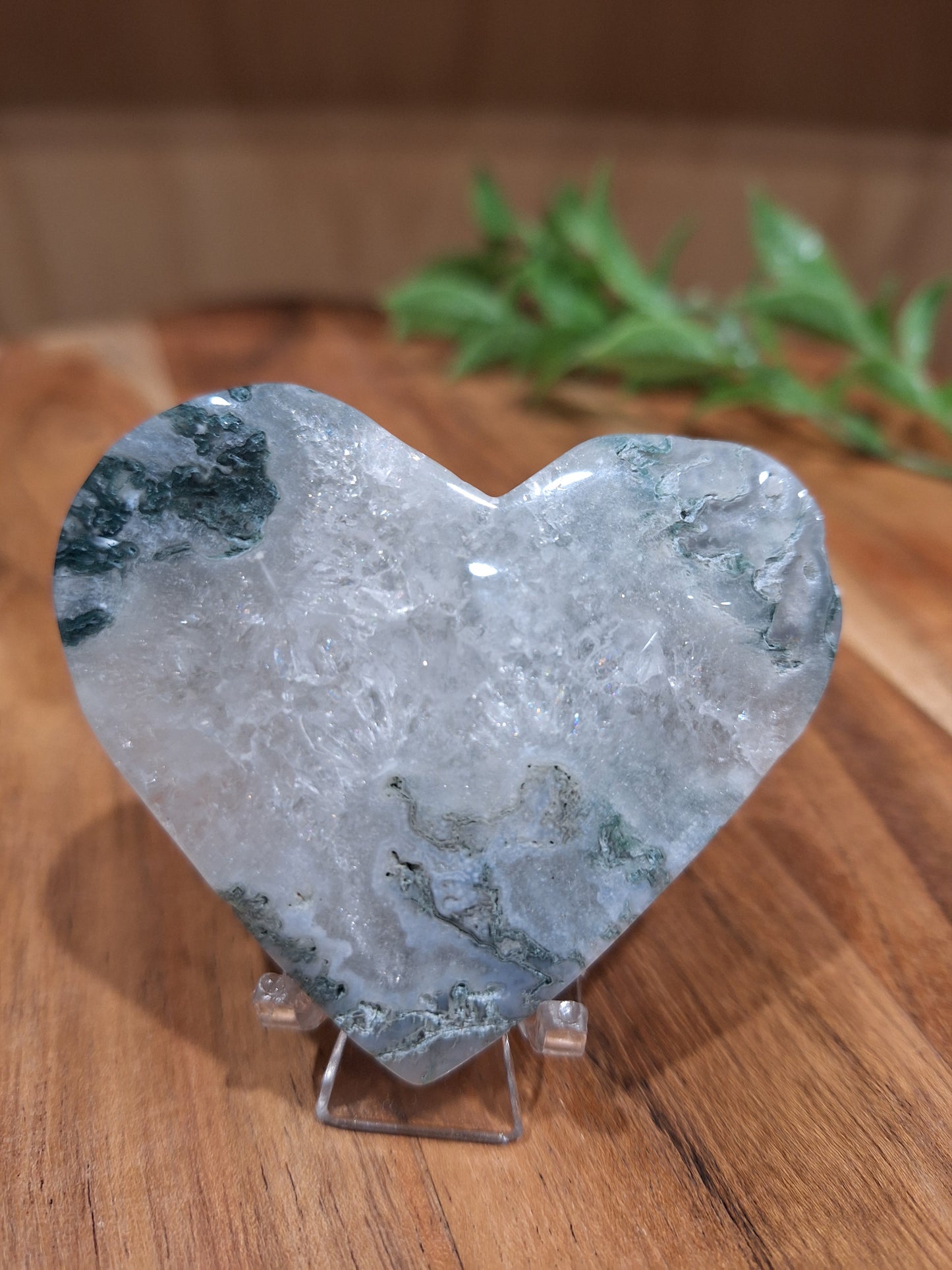 MOSS AGATE HEARTS