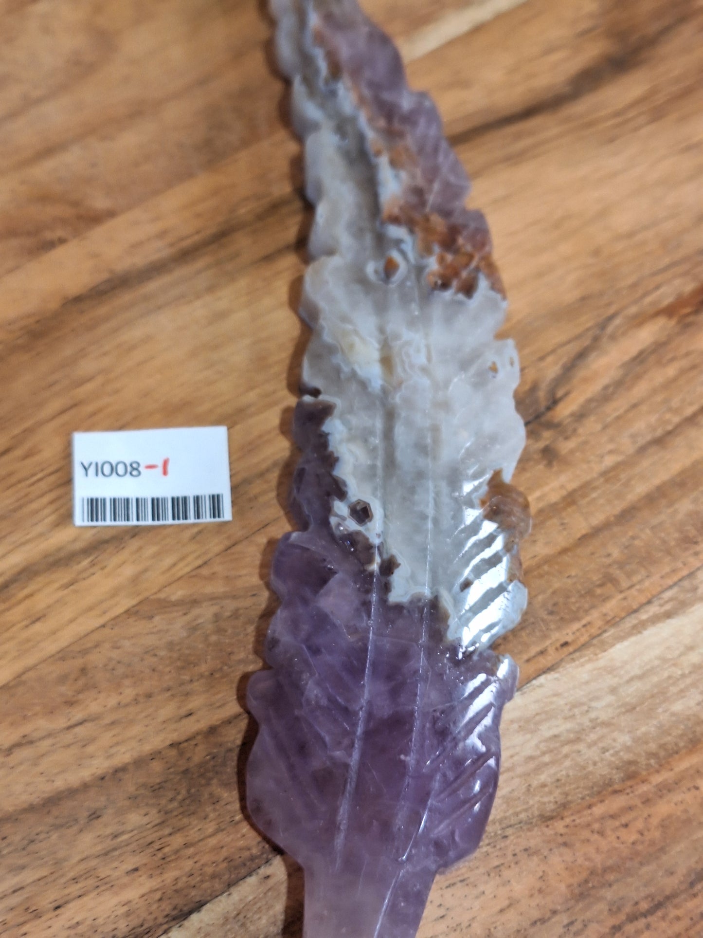 AMETHYST WITH MEXICAN AGATE FEATHERS