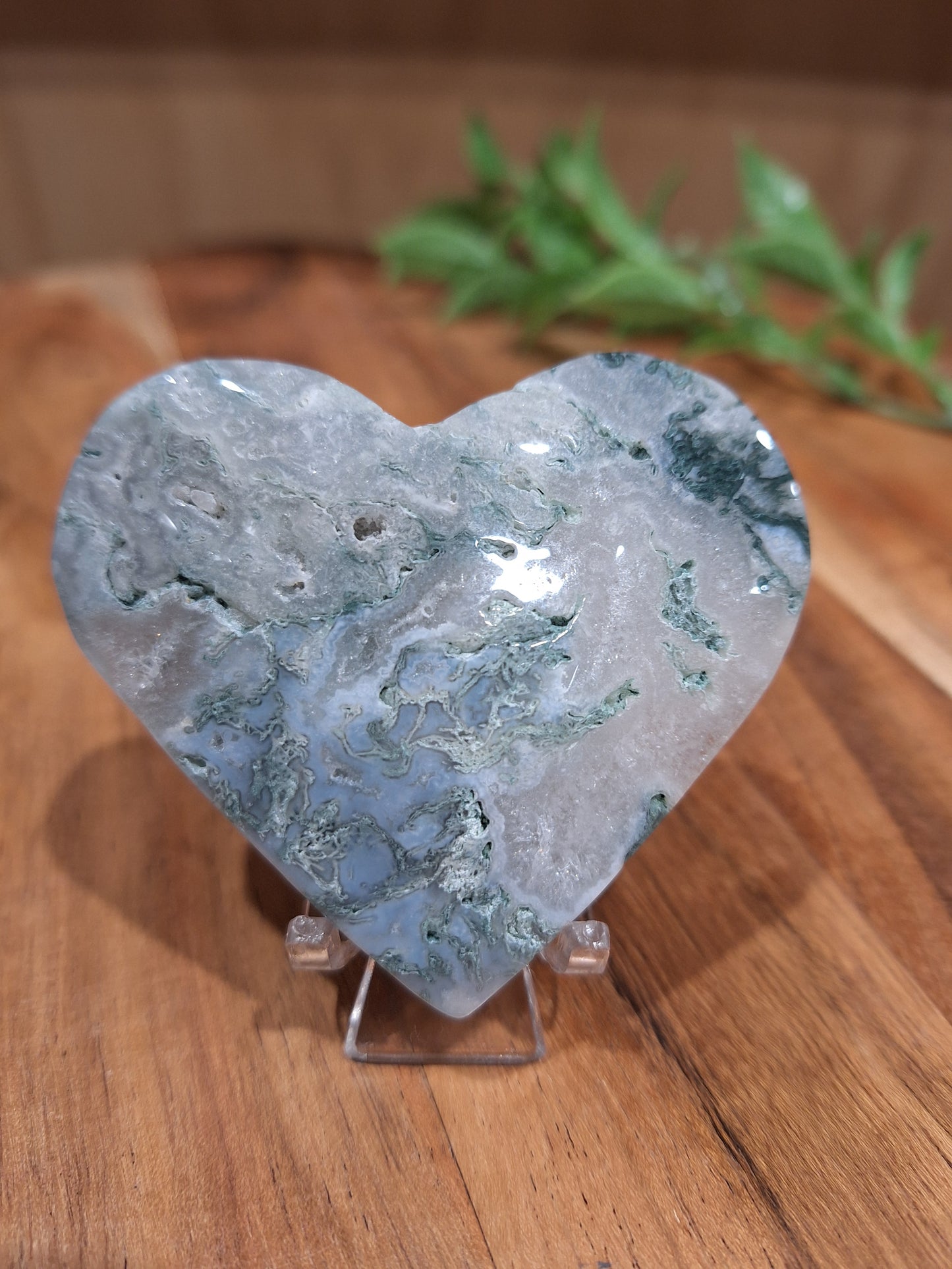 MOSS AGATE HEARTS