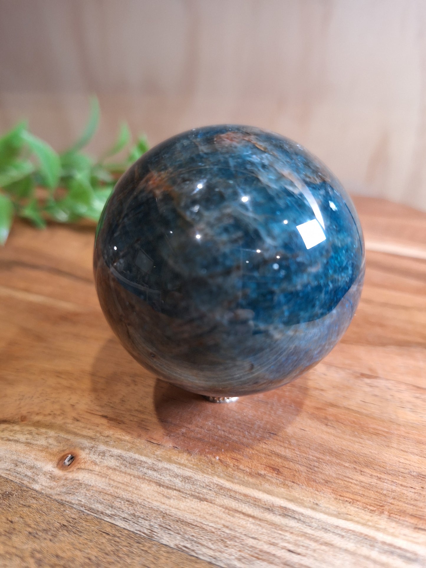 BLUE APATITE SPHERE