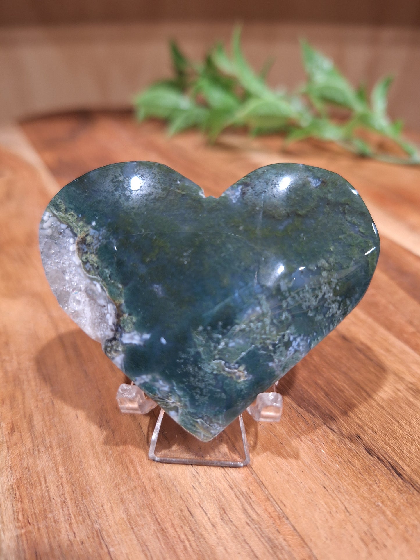 MOSS AGATE HEARTS