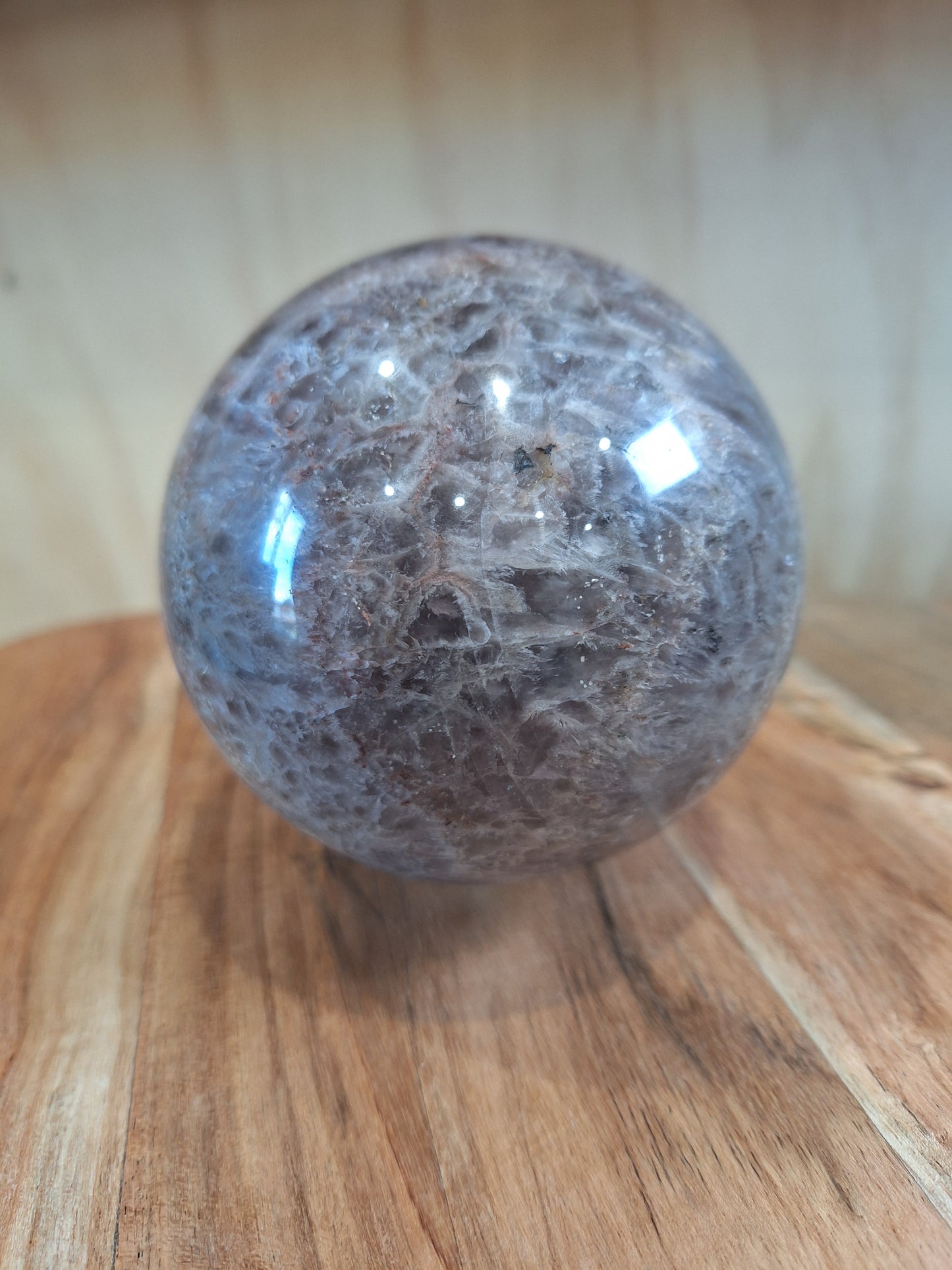 AMETHYST WITH MEXICAN AGATE SPHERE A huge beautiful 1.305 kg!!!