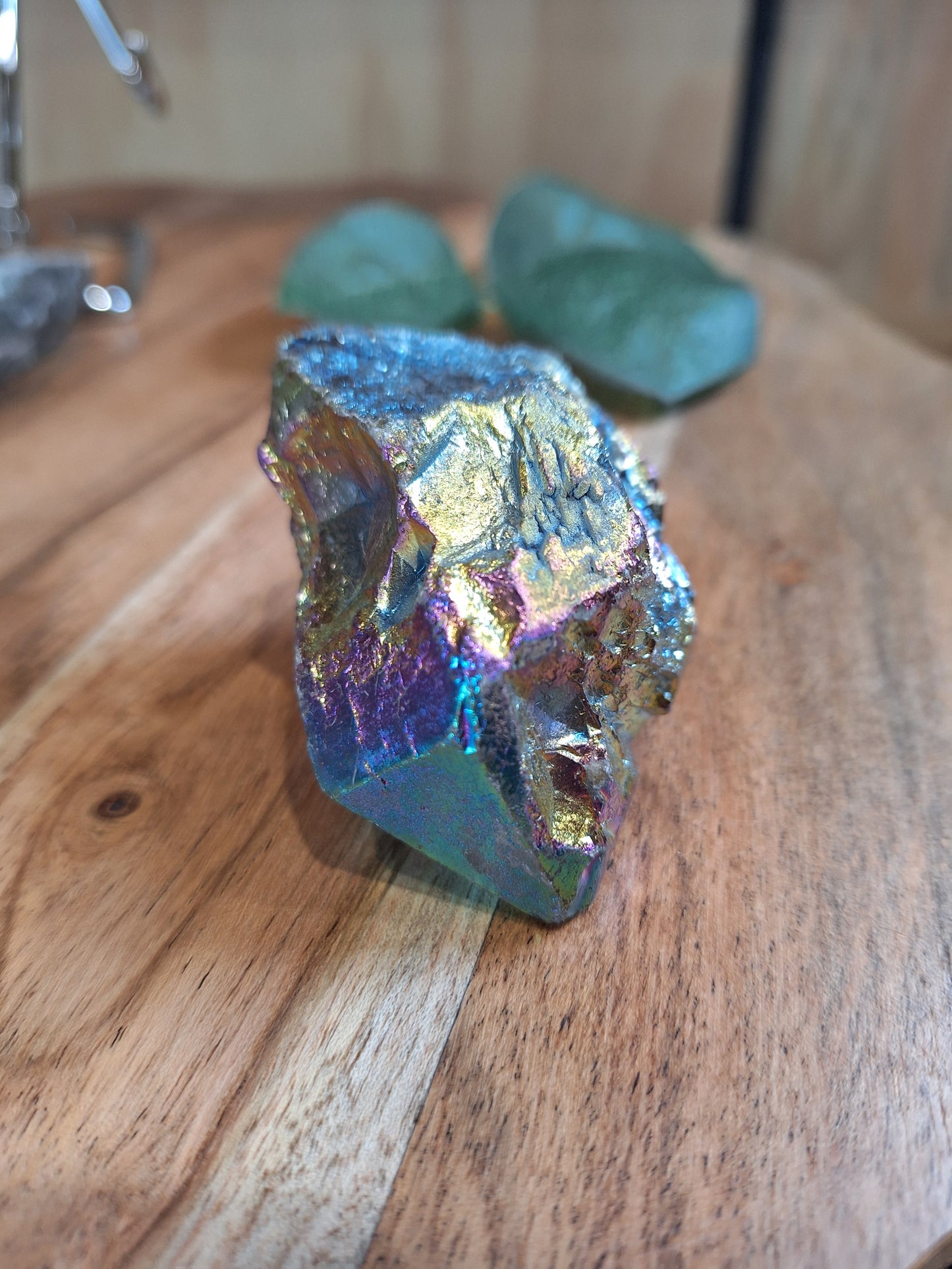 RAINBOW AURA QUARTZ & OBSIDIAN CLUSTERS