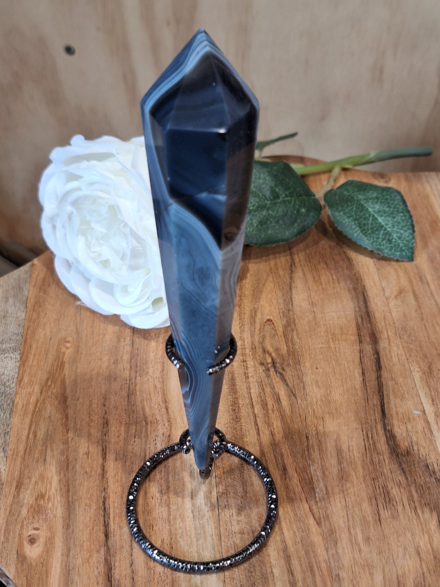 BLACK AGATE WANDS