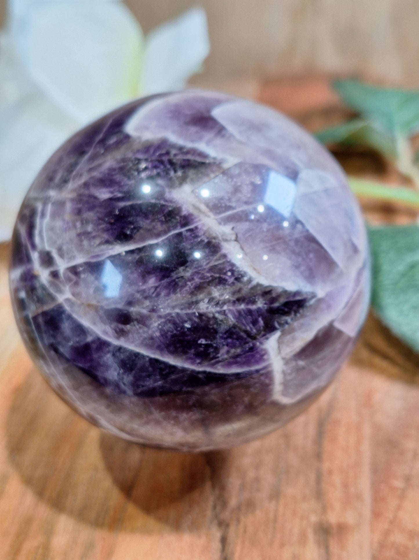 DREAM AMETHYST SPHERE (CHEVRON AMETHYST)