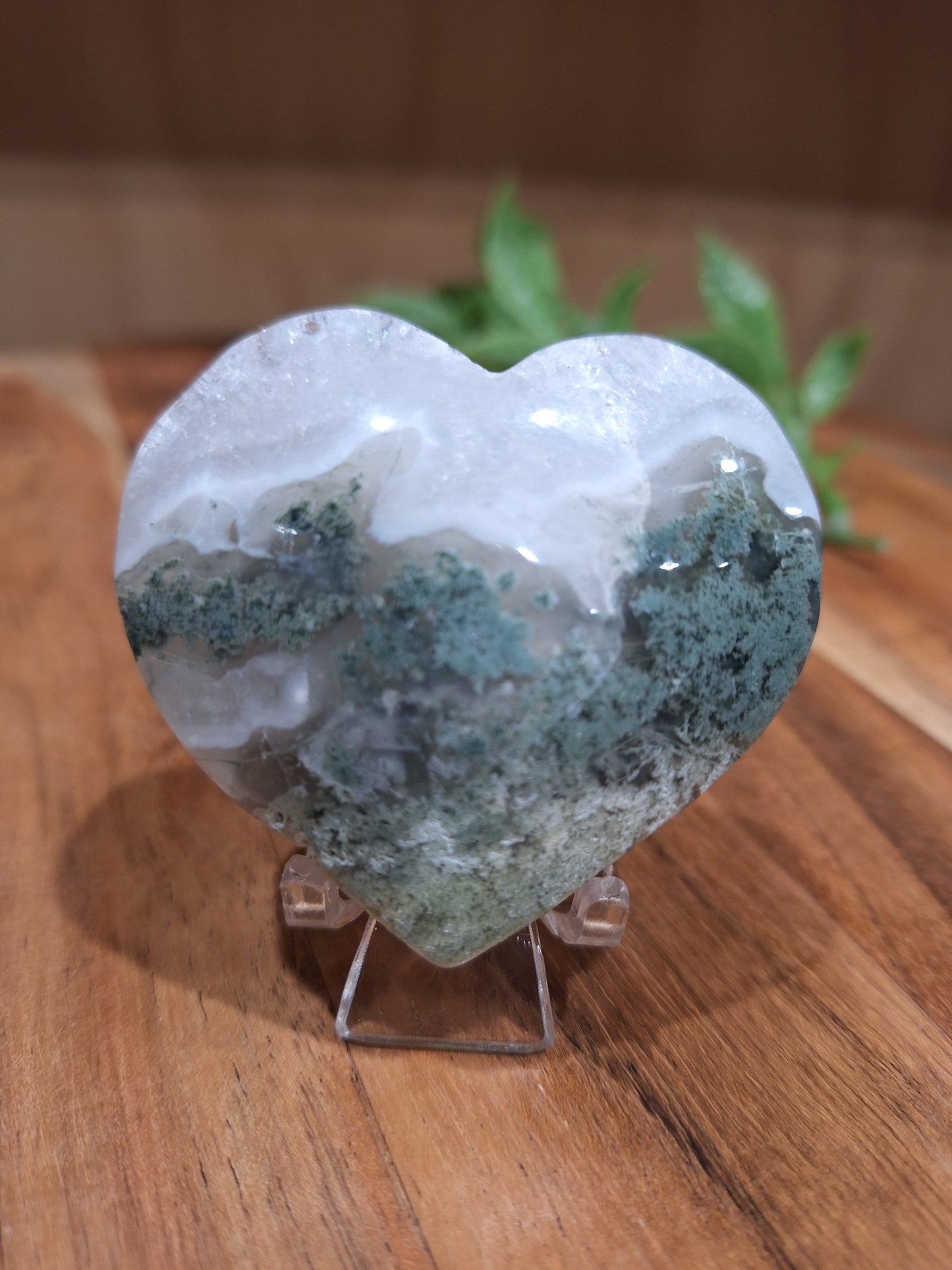 MOSS AGATE HEARTS