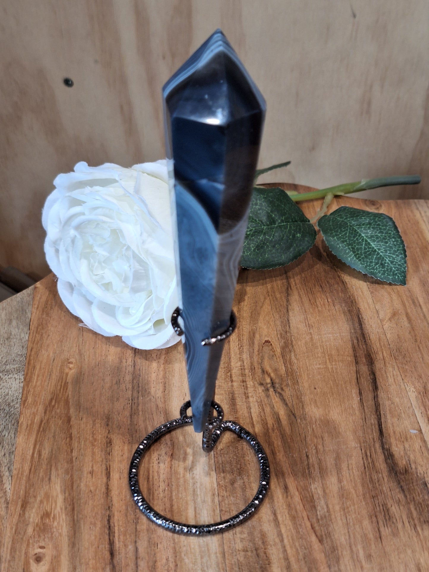 BLACK AGATE WANDS