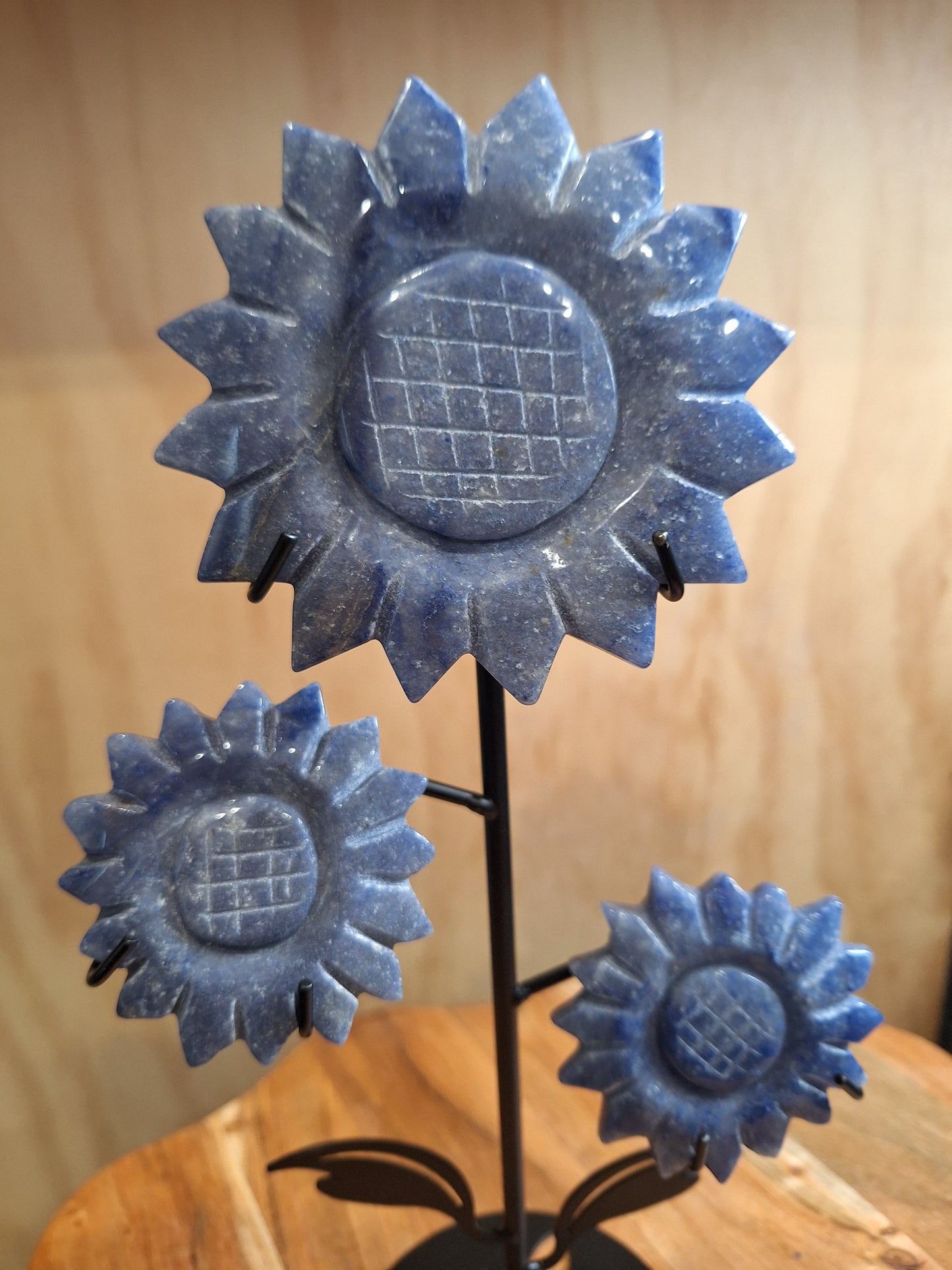 BLUE AVENTURINE SUNFLOWER