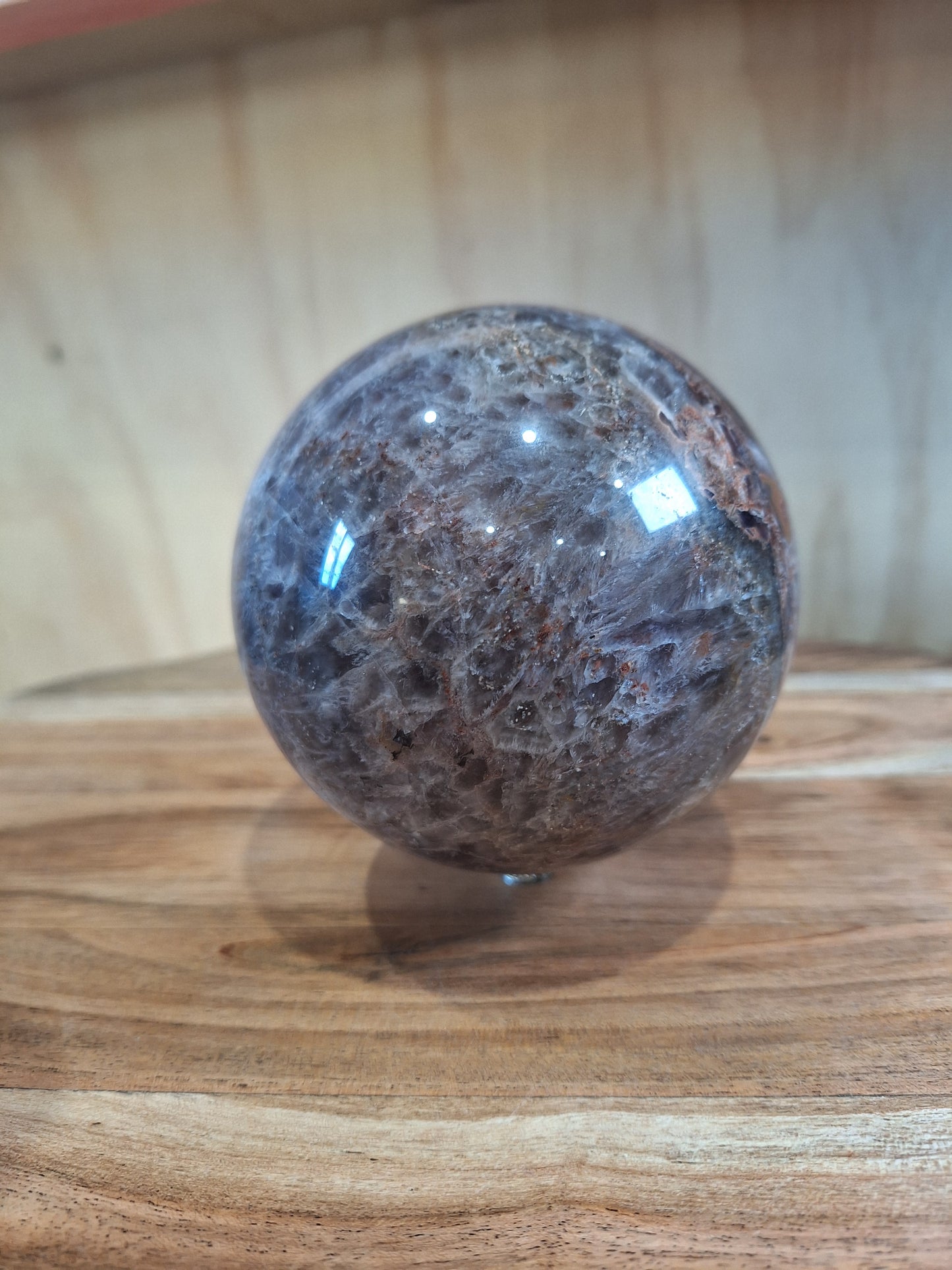 AMETHYST WITH MEXICAN AGATE SPHERE A huge beautiful 1.305 kg!!!