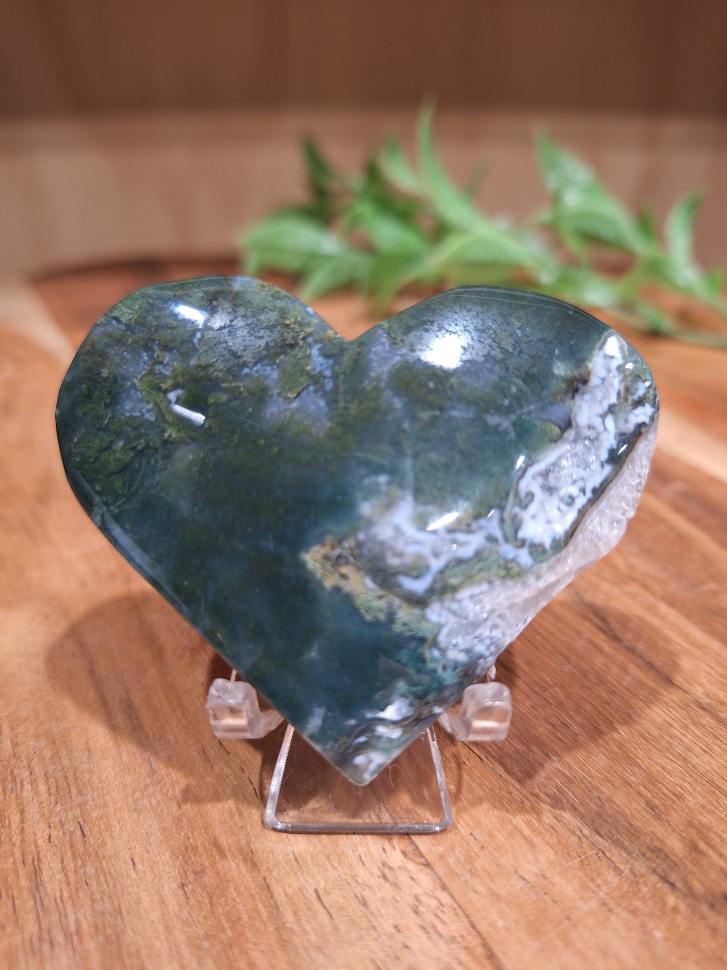 MOSS AGATE HEARTS