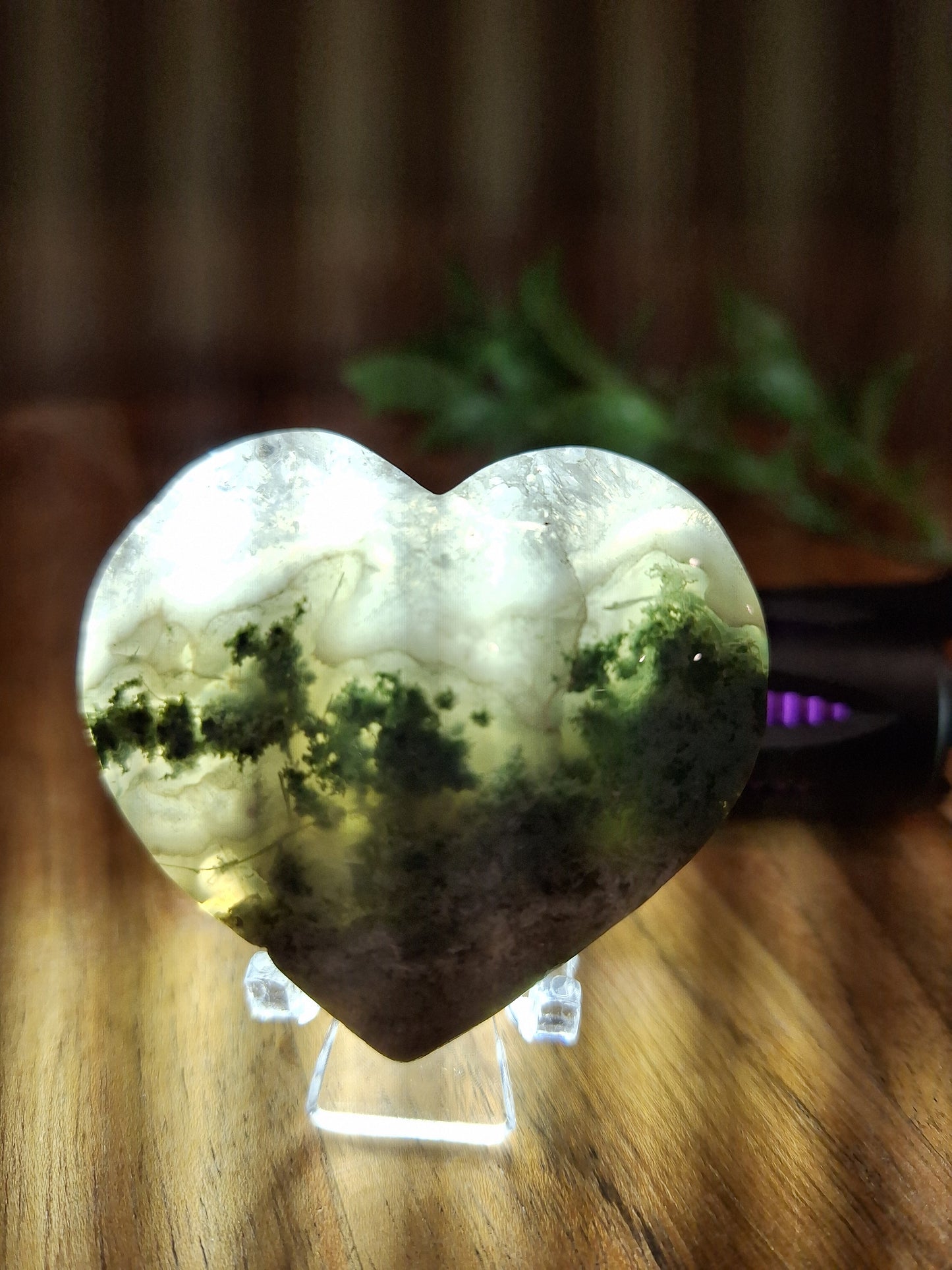 MOSS AGATE HEARTS