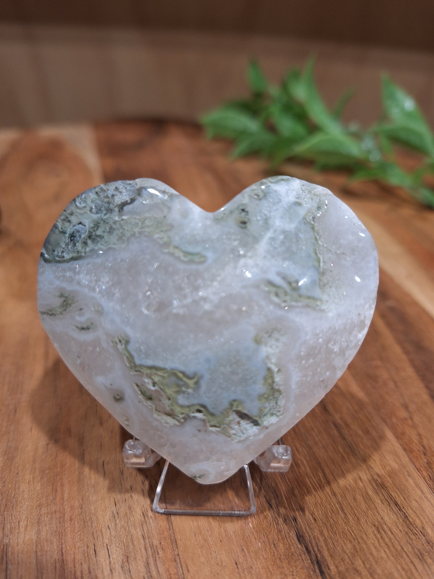 MOSS AGATE HEARTS