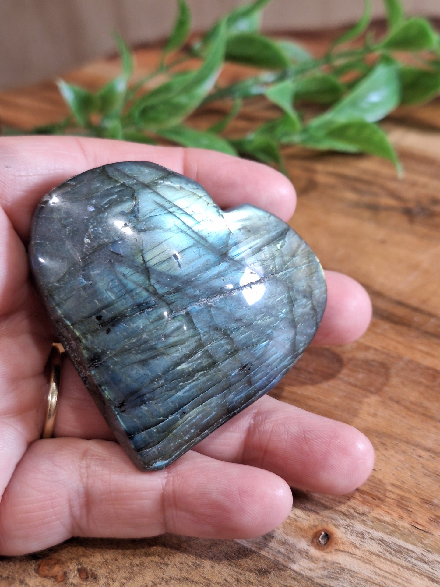 LABRADORITE HEART