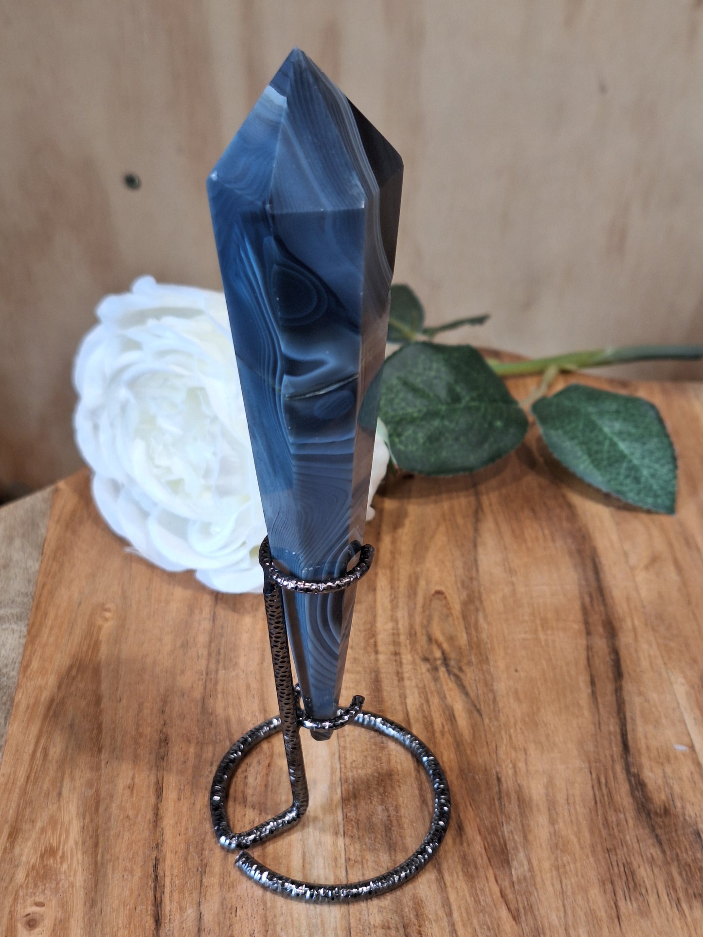BLACK AGATE WANDS