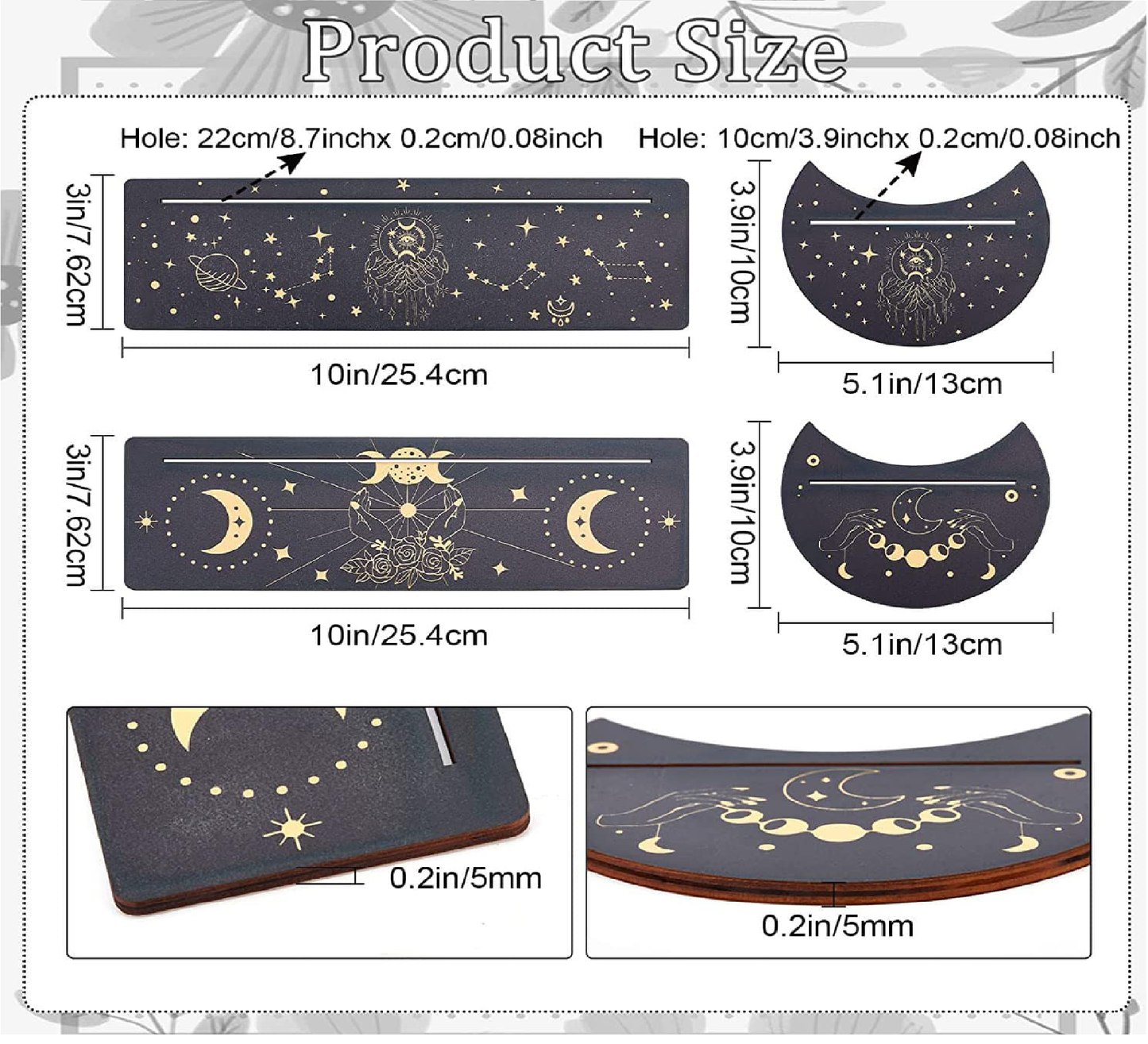 MOON SHAPE TAROT CARD HOLDER