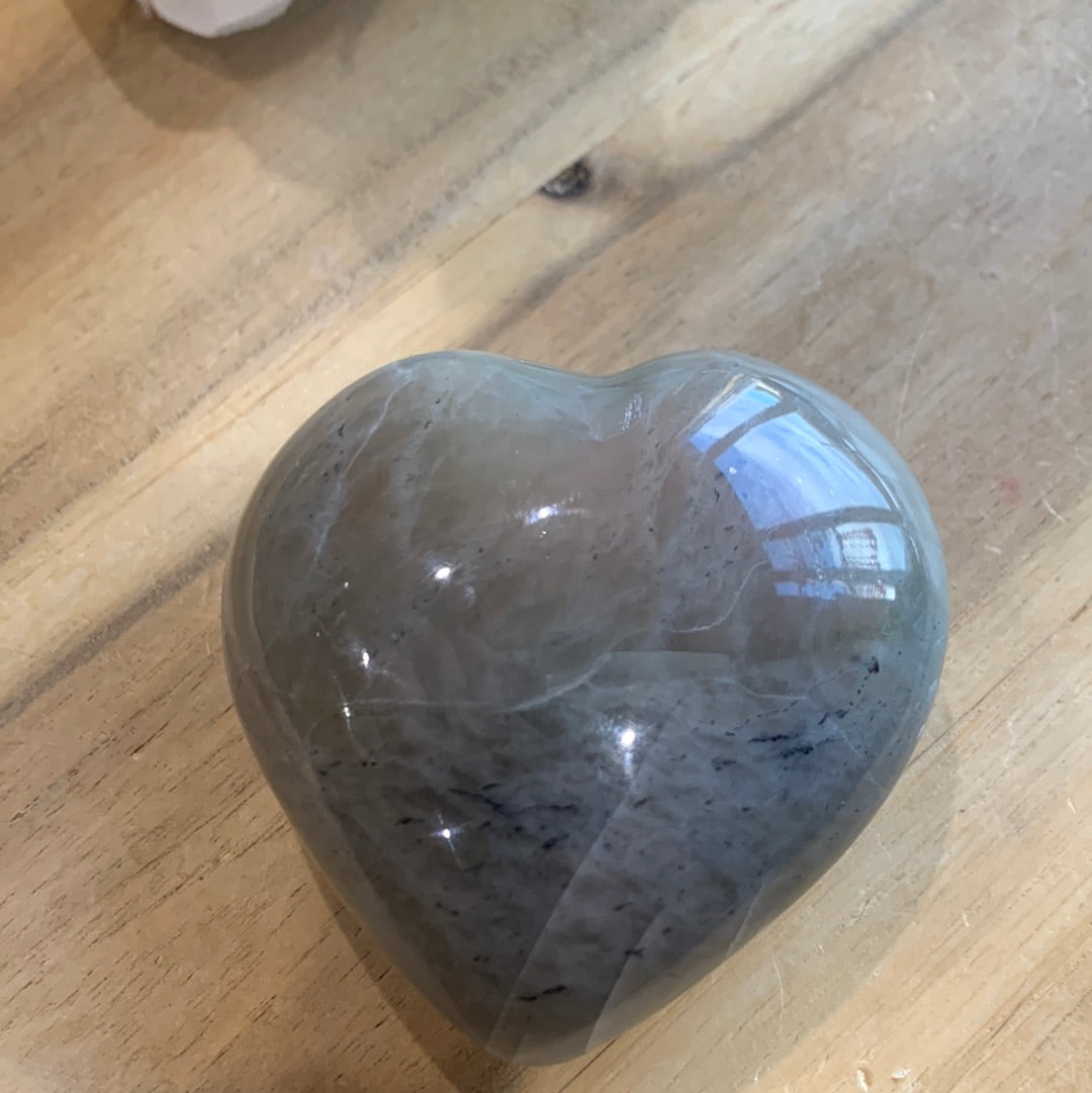 GREEN MOONSTONE HEART