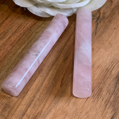 ROSE QUARTZ & CLEAR QUARTZ RODS