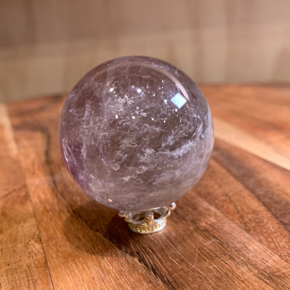 UNIQUE AMETHYST SPHERES WITH CLEAR QUARTZ