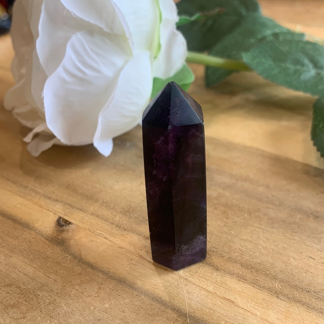 RAINBOW FLUORITE TOWER/POINTS