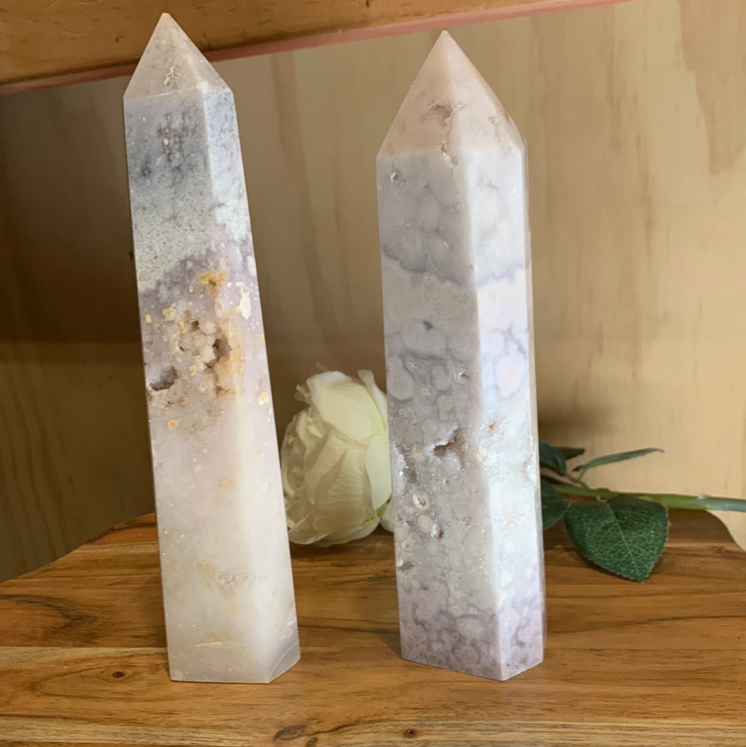 PINK AMETHYST TOWERS (LARGE)