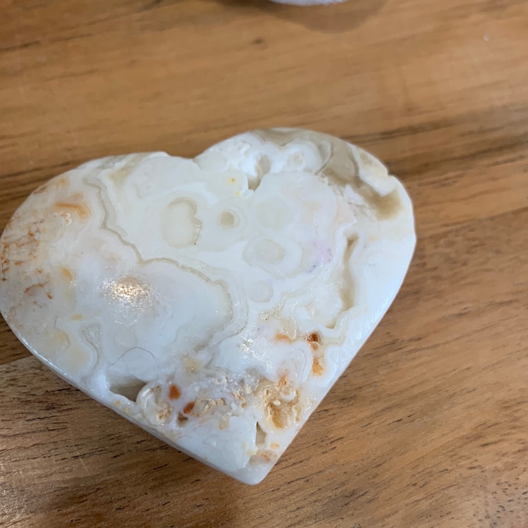 YELLOW CACITE HEARTS & PALMSTONES (WITH UV REACTION)