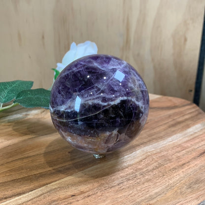 DREAM AMETHYST SPHERE (CHEVRON AMETHYST) LARGE