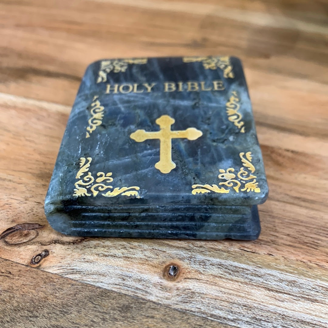 LABRADORITE BIBLE WITH STAND