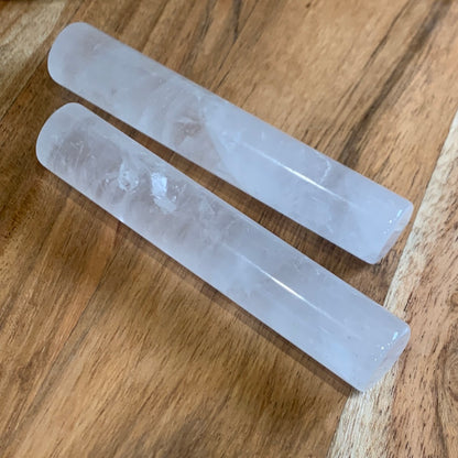 ROSE QUARTZ & CLEAR QUARTZ RODS