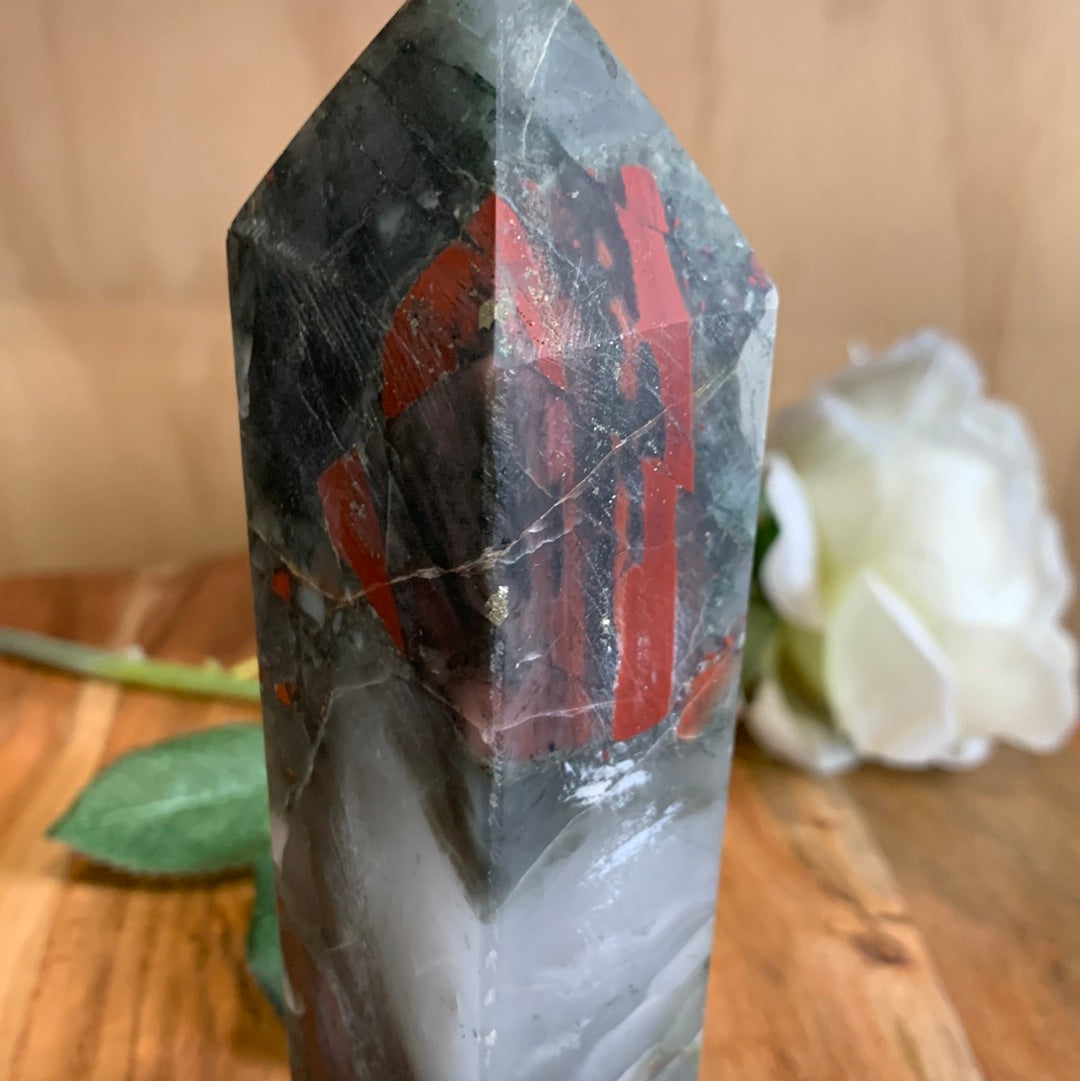 AFRICAN BLOODSTONE TOWER