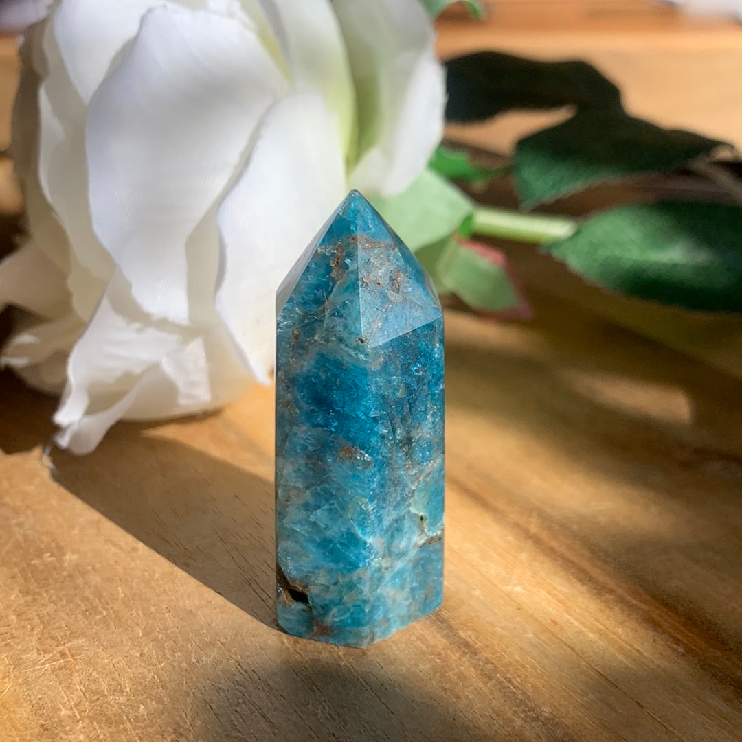 BLUE APATITE POINT